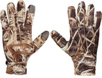 Duck Hunting Camo Gloves for Men with Touch Screen Fingers