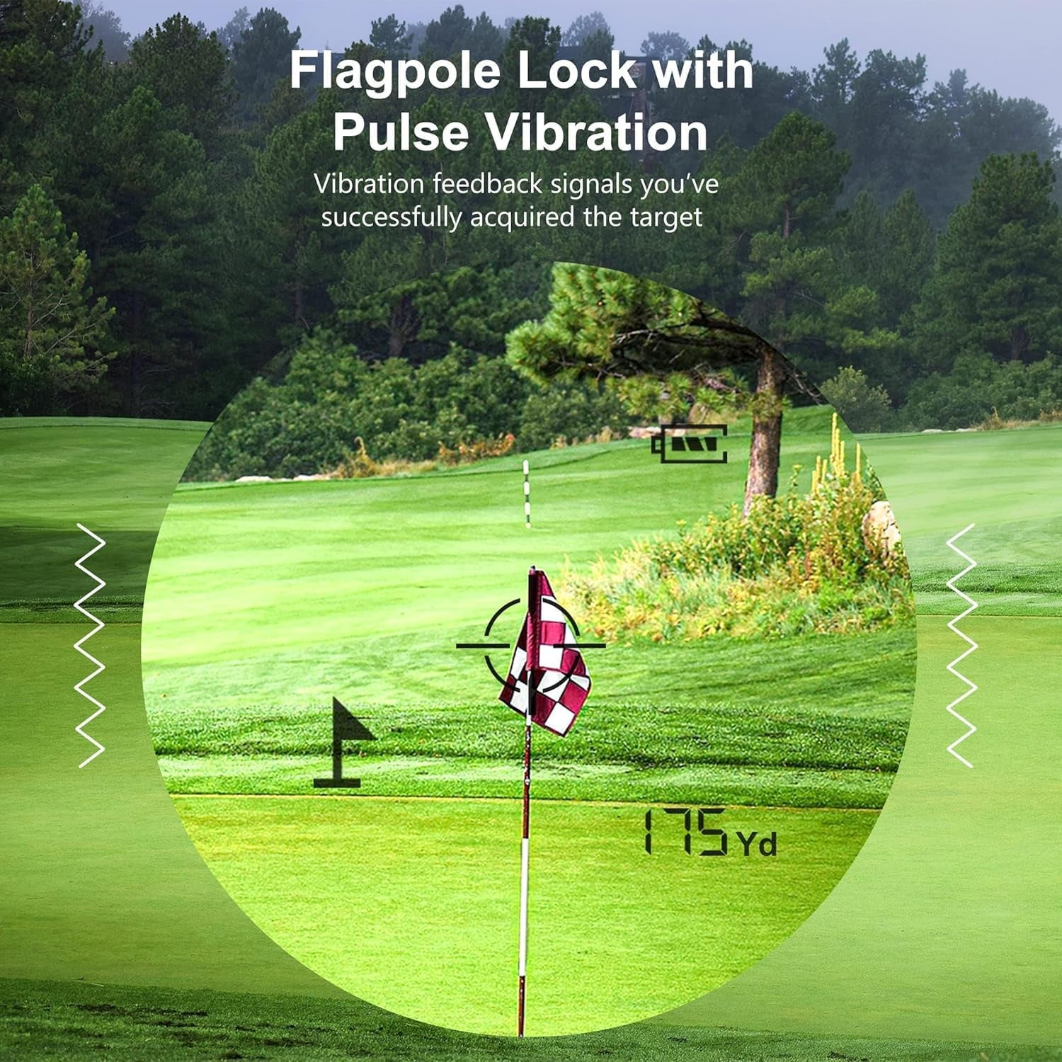 Golf Rangefinder 650/1200/1700 Yards Range Finder Golfing 6X Magnification 0.5 Yard Accuracy Flag Pin Lock Vibration Fast Focus High Clarity Display Easy to Use