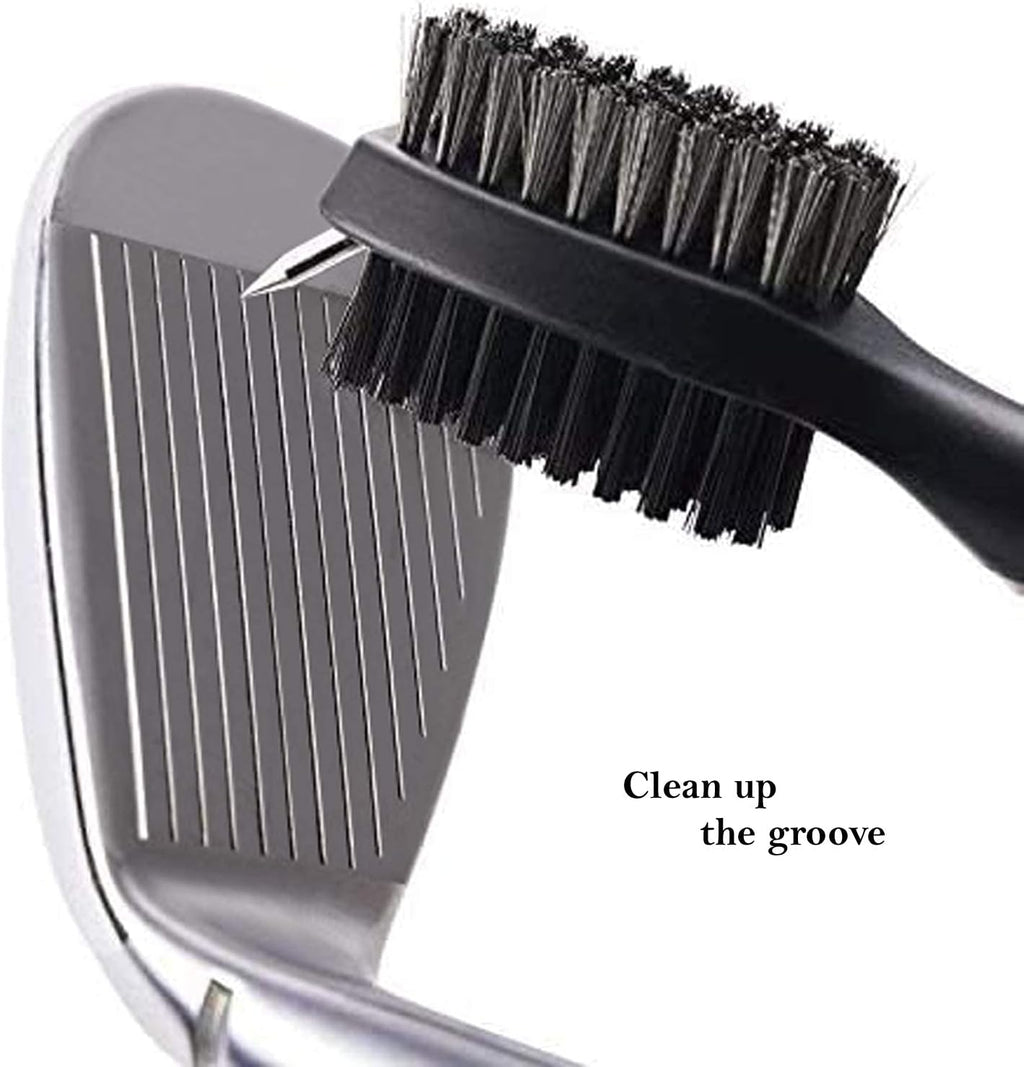 Golf Towel Set with Clip, Cleaning Brush & Accessories | 2 Golf Towels | Golf Gifts for Men, Women