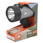 1000 Lumen LED Spotlight with Rubber Bumpers with Green Hunting Flashlight Light, AA Battery