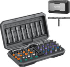 42 in 1 Magnetic Screwdriver Set, Multi Bit Free Combination Ratchet Screwdriver Set Portable Repair Tool Kit for Gifts Furniture, Computer, Bicycle and DIY Grey