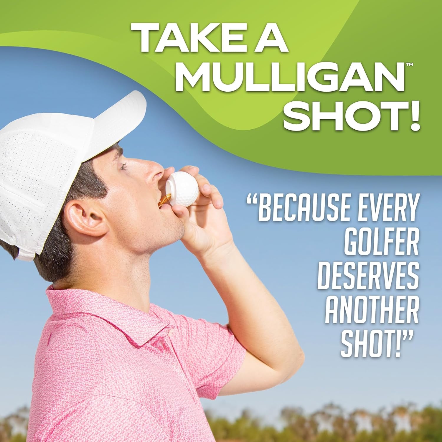 Mulligan Shots Golf Ball Shot Glasses with Lids - 12 Pack - Funny Golf Gifts for Men