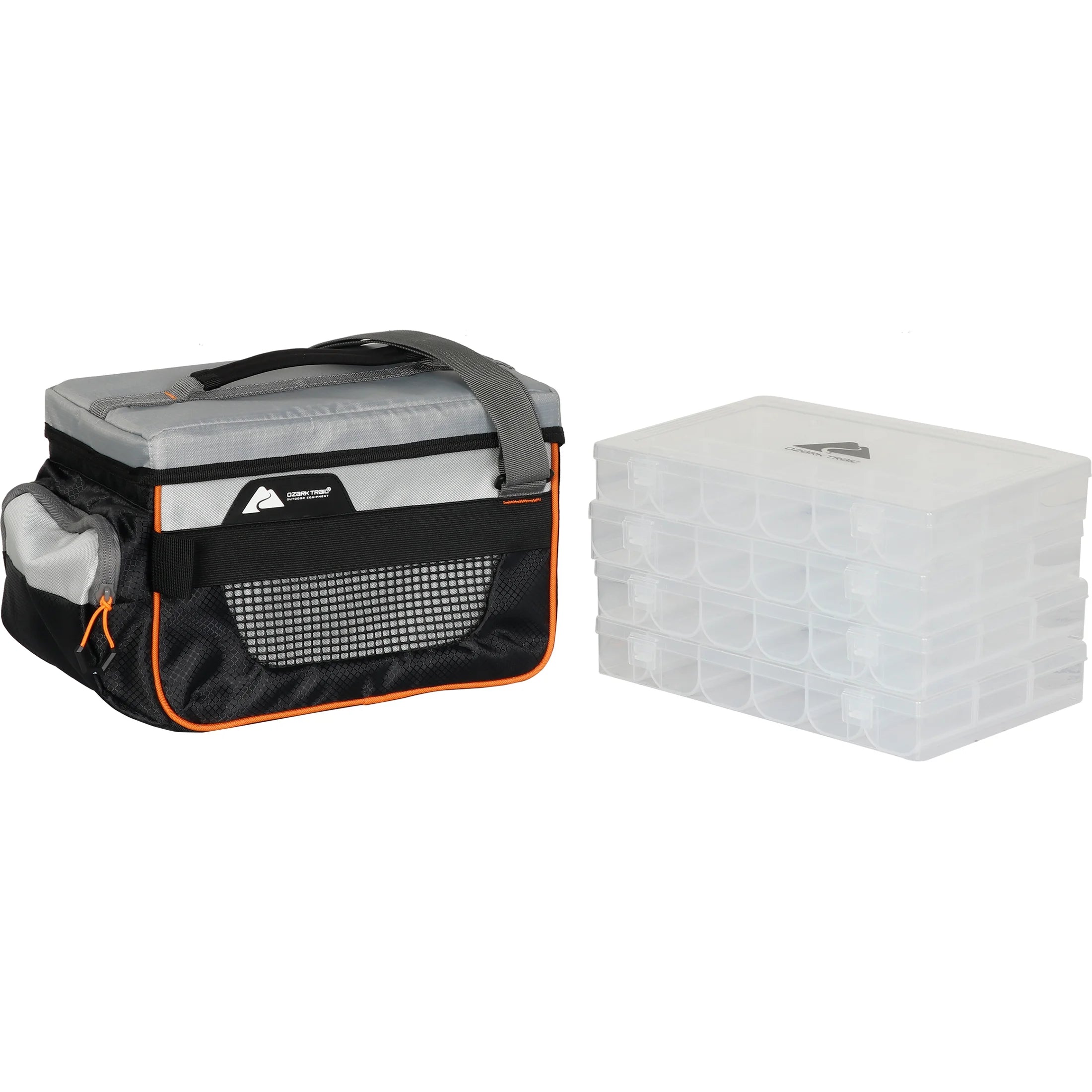 3600 Tackle Bag with 4 Trays, Gray, Polyester