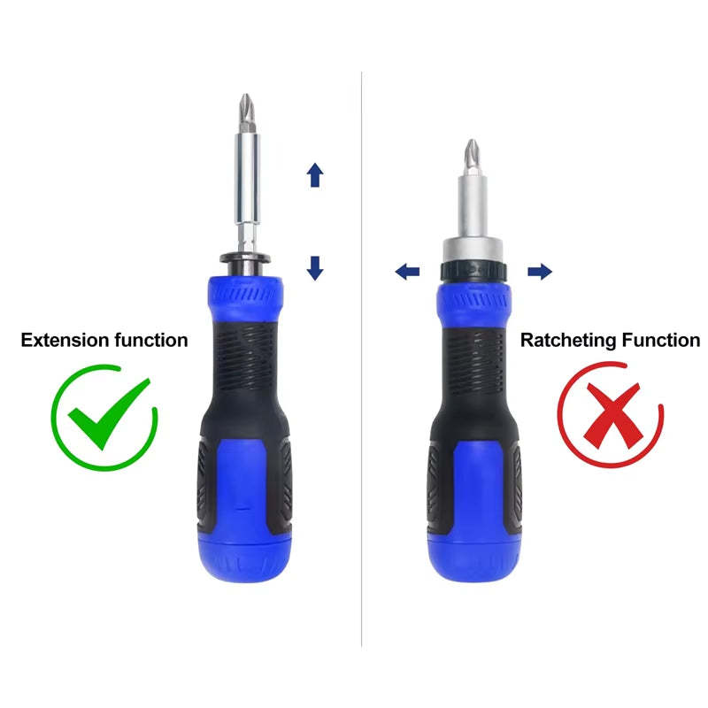13 in 1 Screw Driver Set Telescopic Screwdriver Set Plum Blossom Cross Multifunctional Household Telescopic Mini Screwdriver