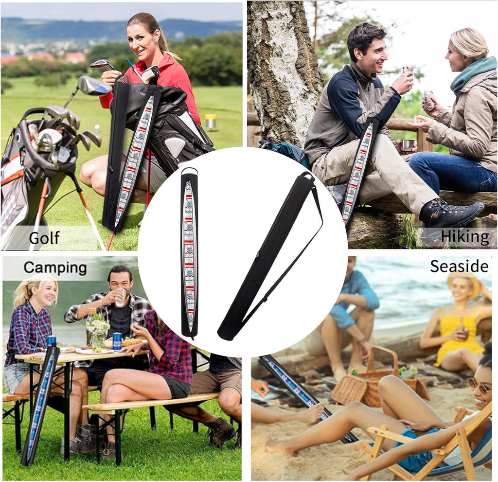 Golf Beer Sleeve, 7-Can Fully Insulated Golf Beer Sleeve, Golf Bag with Adjustable Straps and Waterproof Insulated Cooler to Keep Drinks Cool for Suitable for Outdoor Golf Courses, Camping, Hiking