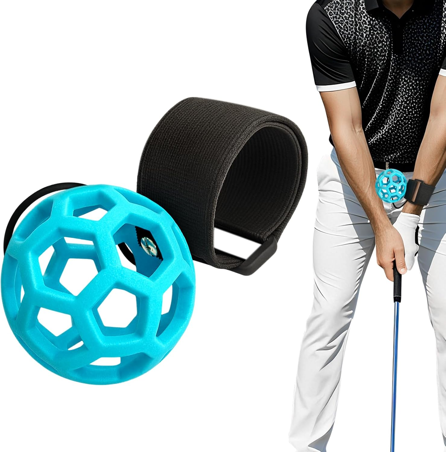 Golf Swing Connection Trainer | Forearm Posture Ball Aid for Tempo and Impact Control