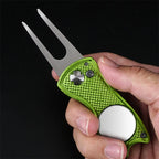 Lightweight Folding Golf Divot Tool with Ball Marker