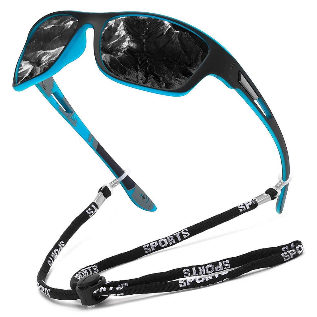 Polarized Outdoor Sunglasses with Secure Croakies Strap for Hunting, Fishing, and Ranch Use