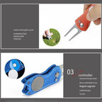 Lightweight Folding Golf Divot Tool with Ball Marker