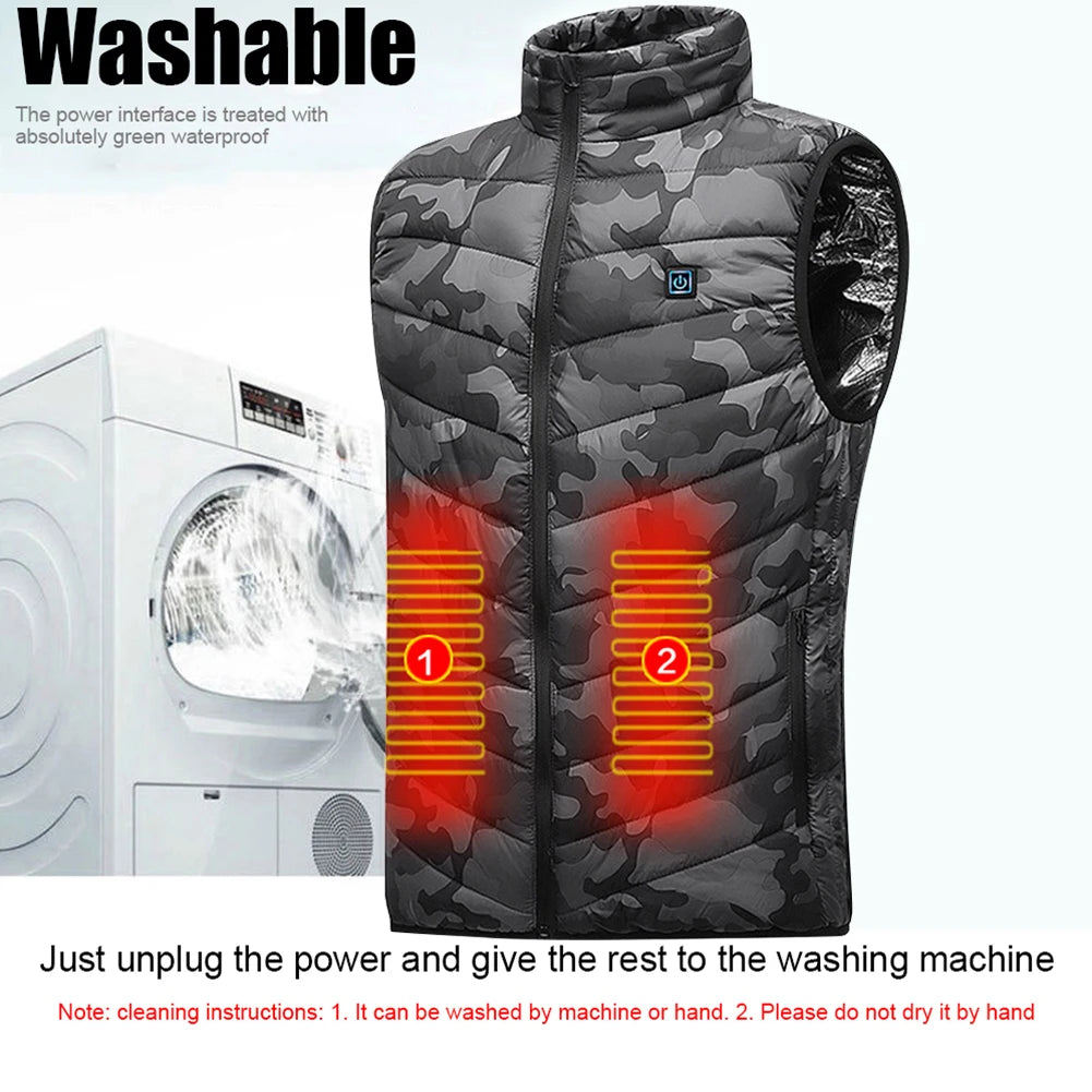 Rechargeable Heated Vest with Battery Pack – Lightweight Electric Thermal Layer with 3 Heat Settings & Zipper Pocket for Men and Women