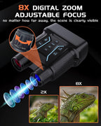 Night Vision Goggles, 4K Night Vision Binoculars for Adults 4.5'' HD Screen 32GB Card 8X Zoom for Photos and Videos, Christmas Outdoor Night Adventures and Wildlife Watching, Ideal Gifts for Men & Boy