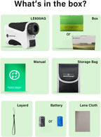 Golf Rangefinder 650/1200/1700 Yards Range Finder Golfing 6X Magnification 0.5 Yard Accuracy Flag Pin Lock Vibration Fast Focus High Clarity Display Easy to Use