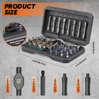 42 in 1 Magnetic Screwdriver Set, Multi Bit Free Combination Ratchet Screwdriver Set Portable Repair Tool Kit for Gifts Furniture, Computer, Bicycle and DIY Grey
