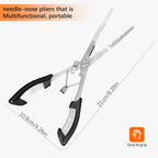 Stainless Steel Fishing Pliers,Needle Nose Pliers Fishing,Fishing Pliers Hook Remover,Fishing Pliers Kit with Lanyard,Braid Cutter Rustproof Fishing Multitool for Saltwater Freshwater
