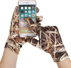Duck Hunting Camo Gloves for Men with Touch Screen Fingers