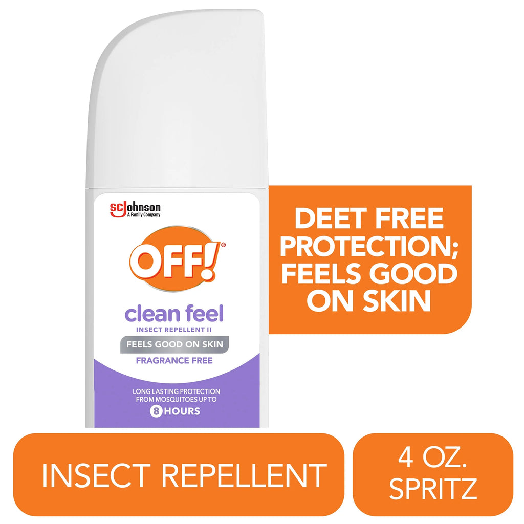 Clean Feel Picaridin Mosquito Repellent Spritz, Fragrance Free Bug Spray, 4 Oz