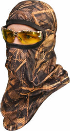 Hunting Face Mask Light Weight, Camo for Turkey, Bow, Deer, Duck, Goose, Coyote - Camouflage Gear for Men, Breathable Netting