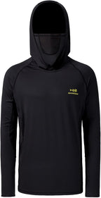 UPF 50+ Men’S Long Sleeve Fishing Shirt with Mask UV Neck Gaiter Hoodie